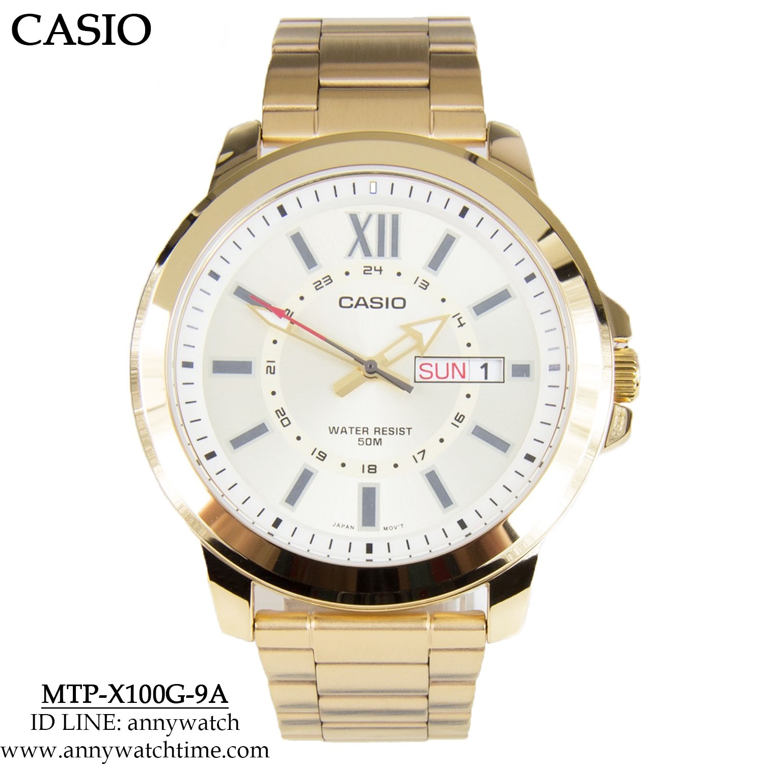 CASIO MTP-X100G-9A