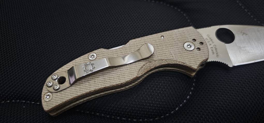 Spyderco Native 5 Lockback Knife Canvas Micarta (3" Satin CRU-WEAR)
