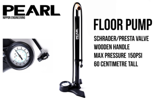 Pearl Floor Pump สูบตั้งพื้น ขนาด 60 ซม.150psi,Pearl150