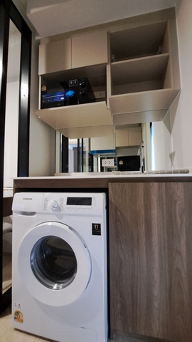 ให้เช่าคอนโด นิว ครอส คูคต สเตชัน ตึก B 27 ตร.ม.ทิศเหนือ เฟอร์ครบ มีเครื่องซักผ้า ติดรถไฟฟ้าคูคต