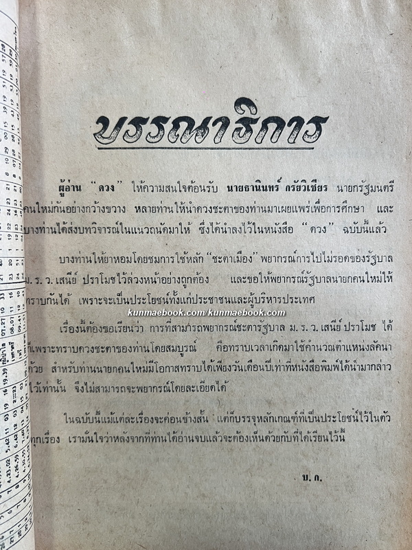 ดวง หนังสือพิมพ์รายเดือน ปีที่ 3 ฉบับที่ 11 พ.ศ.2519 *อ่านดวงนายกรัฐมนตรี ธานินทร์ กรัยวิเชียร