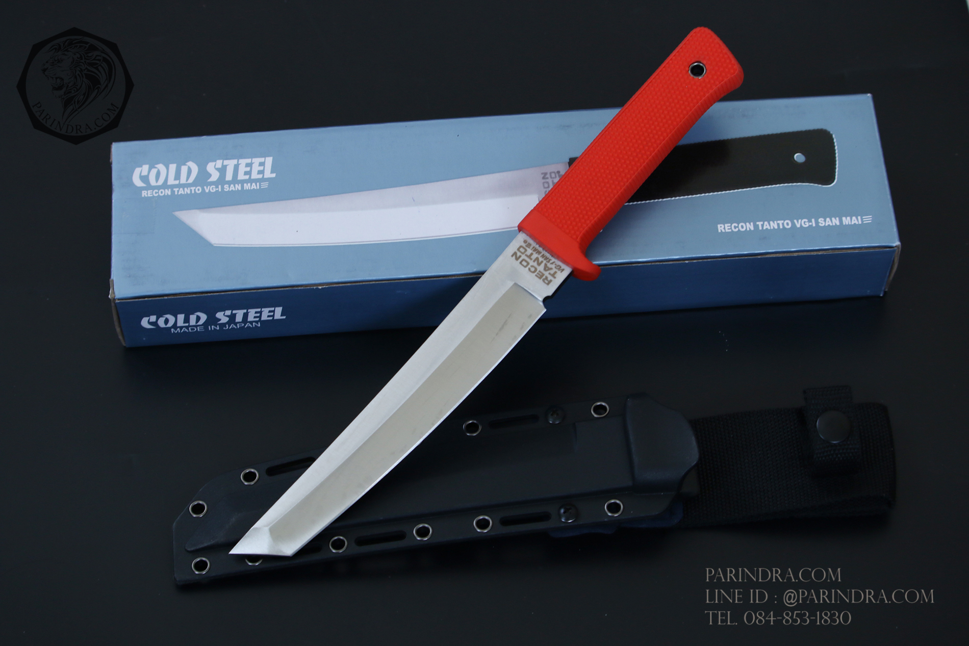 มีดใบตาย COLD STEEL Recon Tanto VG-I San Mai ขนาด 12 นิ้ว Full Tang (OEM) A+ ด้ามสีส้ม