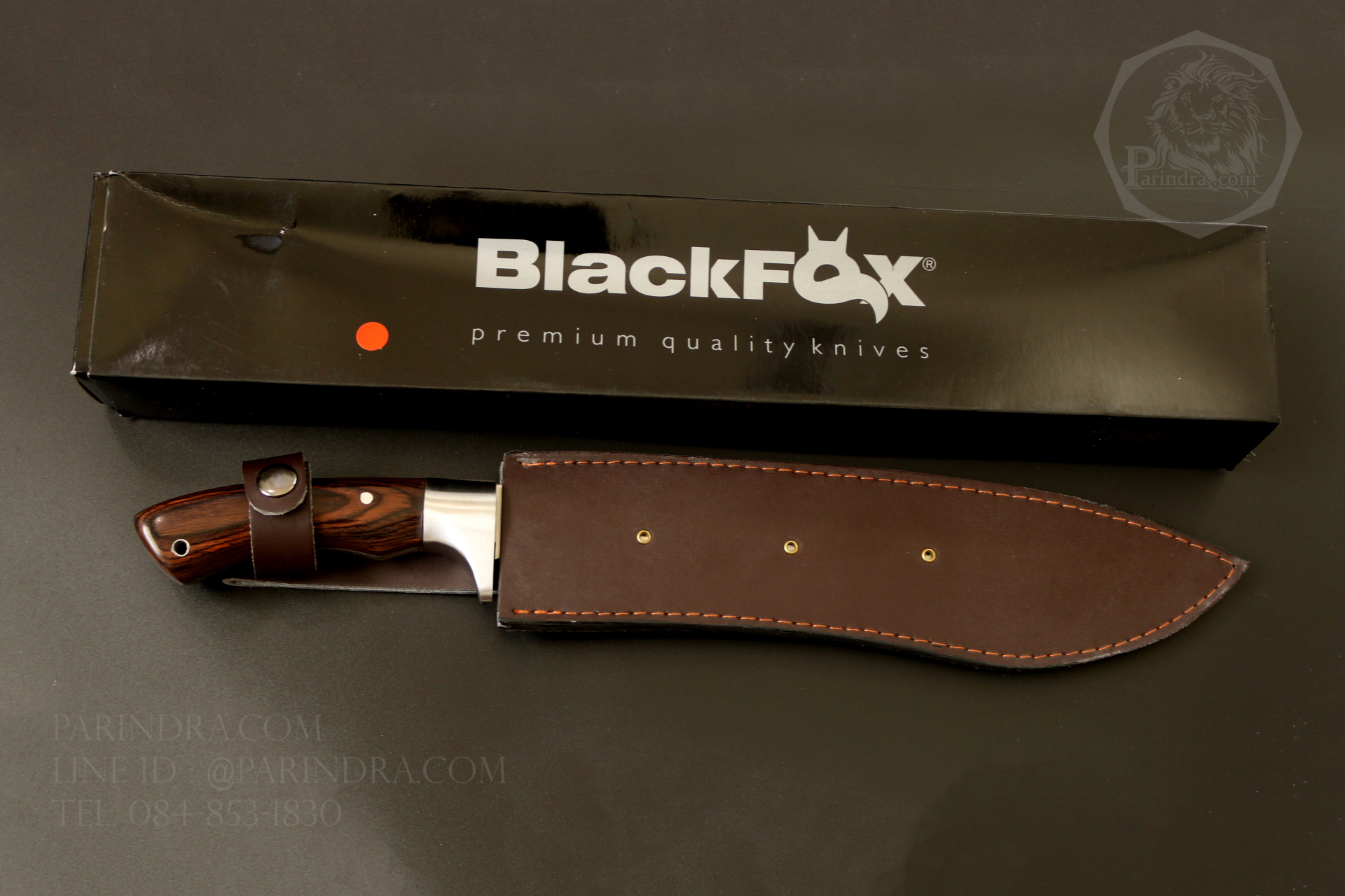 มีดใบตาย Blackfox Black FOX สันมีดหยัก ขนาด 17 นิ้ว มีดเดินป่าทรงกรูข่า Kukri