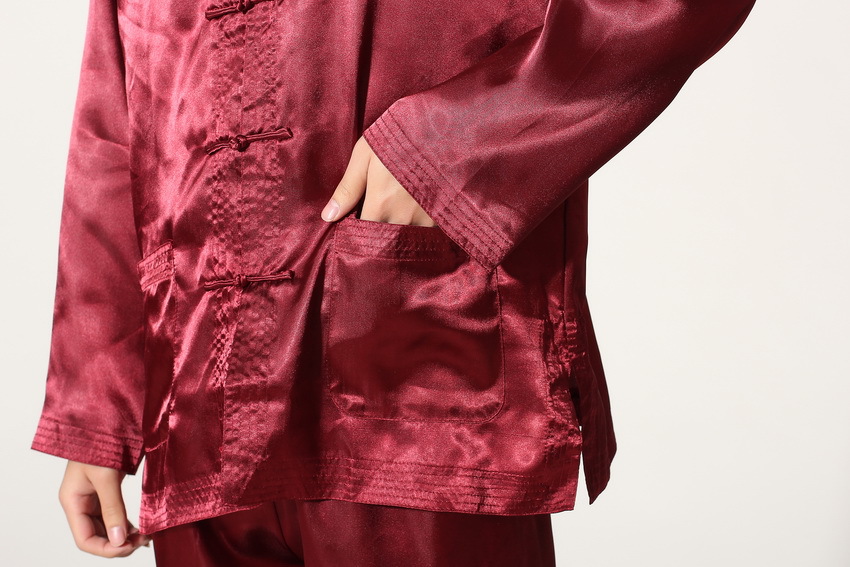 Pre-order ชุดจีนชาย แขนยาว สีแดง