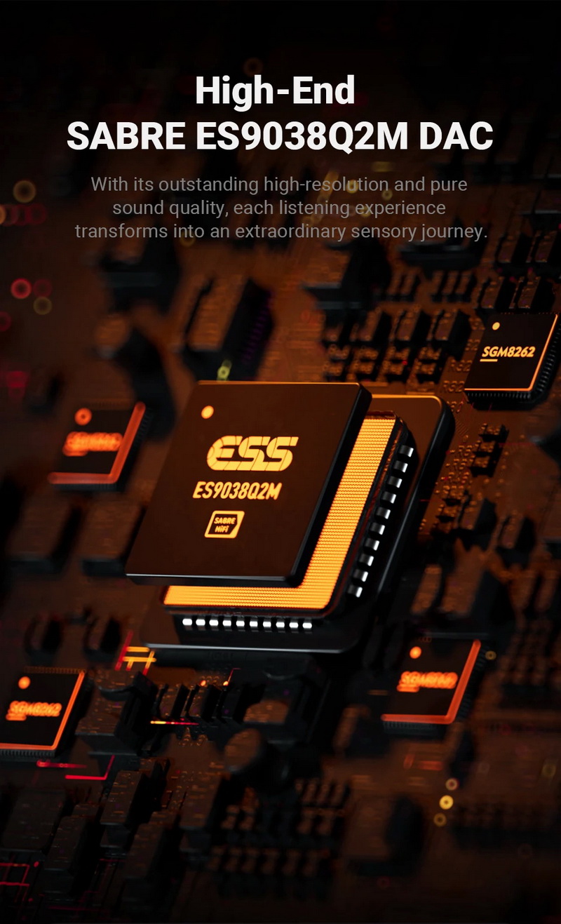 Fosi Audio SK02 DAC/AMP ตั้งโต๊ะขนาดเล็ก ชิป ESS ES9038Q2M+SGM8262 ประกันศูนย์ไทย