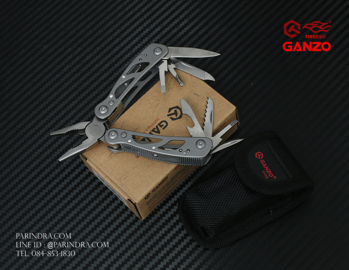 คีมอเนกประสงค์ Multi-Tools Ganzo รุ่น G104S สีเงินไทเทเนี่ยม ของแท้ 100%
