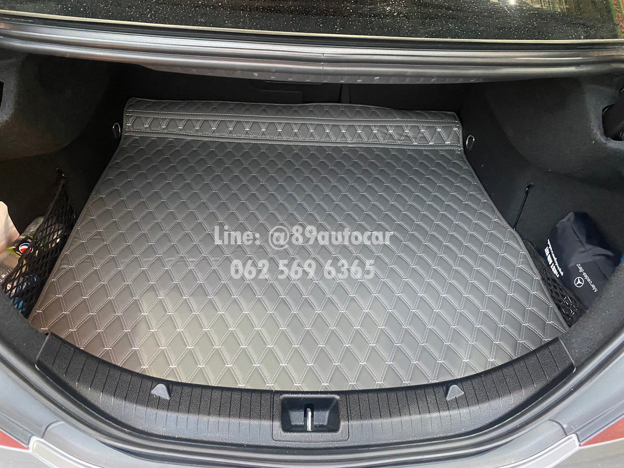 พรมรถยนต์ Benz CLA250 ปูพรม7D สีเทาด้ายเทา + ไวนิลสีเทา เต็มคัน