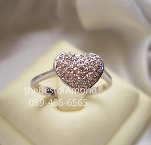 BR965RD+++แหวนหัวใจจิกไข่ปลา+++แหวนแบบยอดนิยม ทุกยุคทุกสมัย มีคนถามแบบนี้มาเยอะ กี่ปีกี่ยังครองความนิยม ฝังแบบจิกไข่ปลานูนๆหน่อยค่ะ