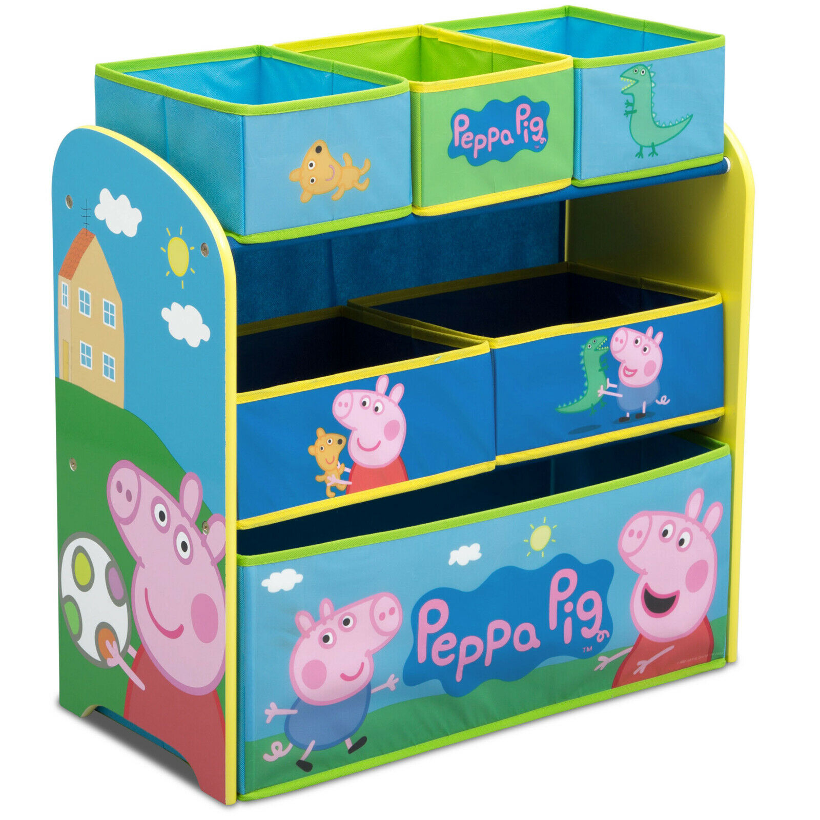Peppa Pig Multi-Bin Toy Organizer, Kids Room Storage Organizer by Delta Children