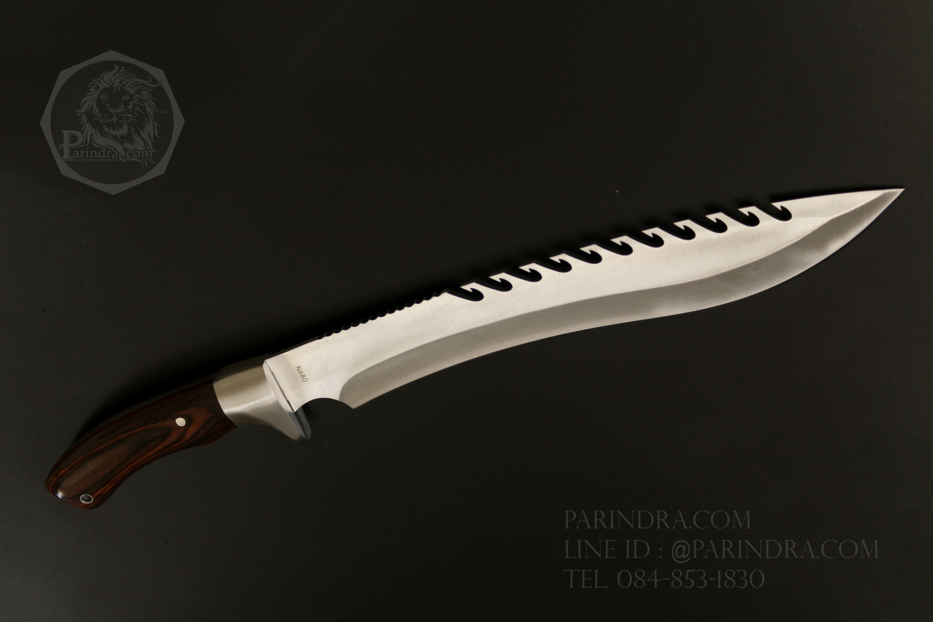 มีดใบตาย Blackfox Black FOX สันมีดหยัก ขนาด 17 นิ้ว มีดเดินป่าทรงกรูข่า Kukri