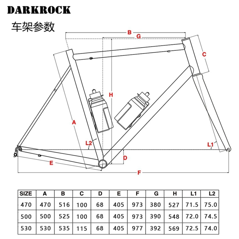 DARKROCK 702 Road Bike Frame with Fork, Cr-Mo Steel 4130 bicycle frame 700C steel frame