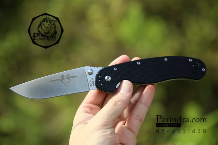 มีดพับ ONTARIO Model-1 ด้าม สีดำ Deep Black คมกริบ ขนาด 8 นิ้ว (OEM)