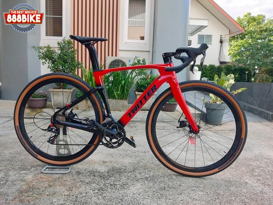 เสือหมอบ Twitter Gravel V2 24 เฟรมคาร์บอน ซ่อนสาย เกียร์ RETROSPEC 2*12 สปีด ล้อ 700C ปี 2022