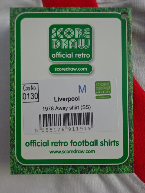เสื้อฟุตบอล ทีมสโมสรลิเวอร์พูล ชุดเยือน เรโทร 1978 ใหม่ M-Size / LIVERPOOL Football Shirt Retro Away Kit 1978 Jersey NEW M-Size