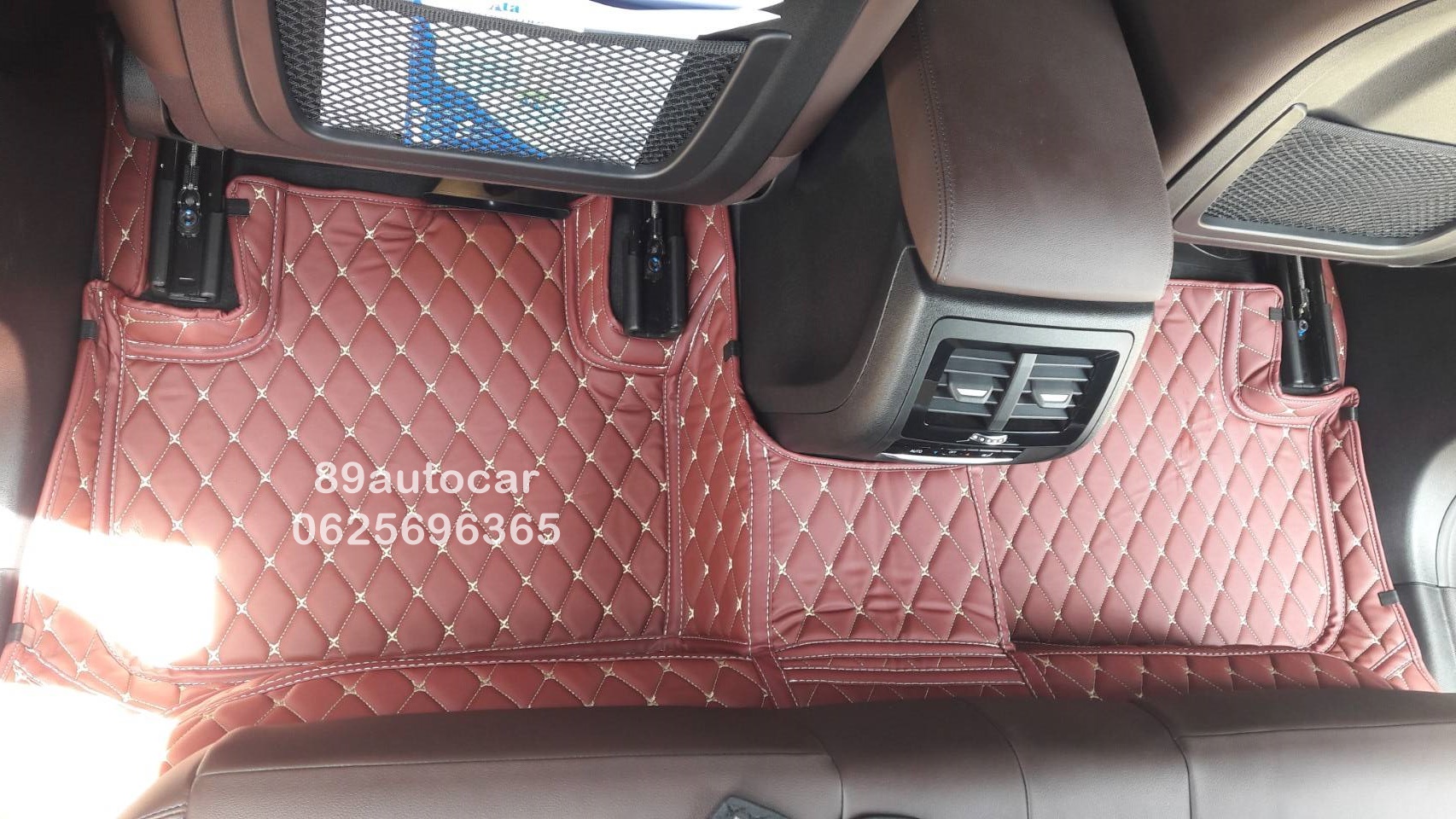 พรมรถยนต์ BMW X3 Xdrive 20d ปี 2022 ปูพรม6D สีแดงเลือดหมู เต็มคัน