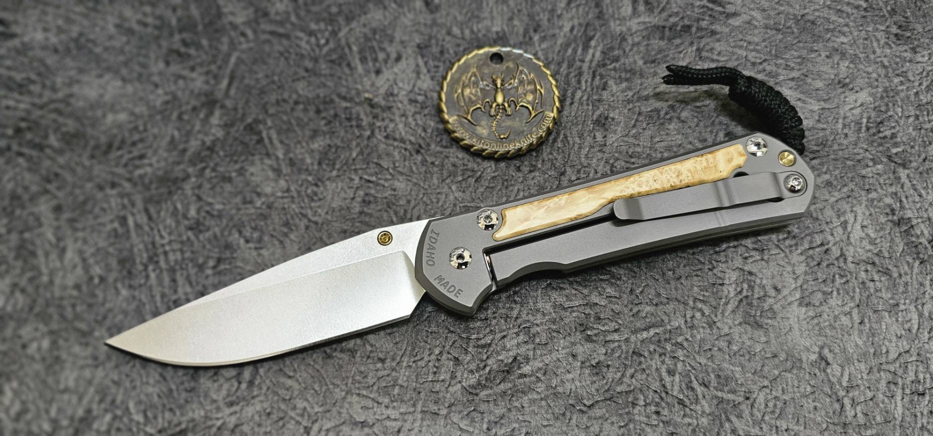 Chris Reeve Large Sebenza 31 Inlay Box Elder Drop Point CPM