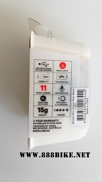 KNOG ไฟท้ายไบเดอร์มินิชิพปี้ MINI CHIPPY, หลอดเหลี่ยม