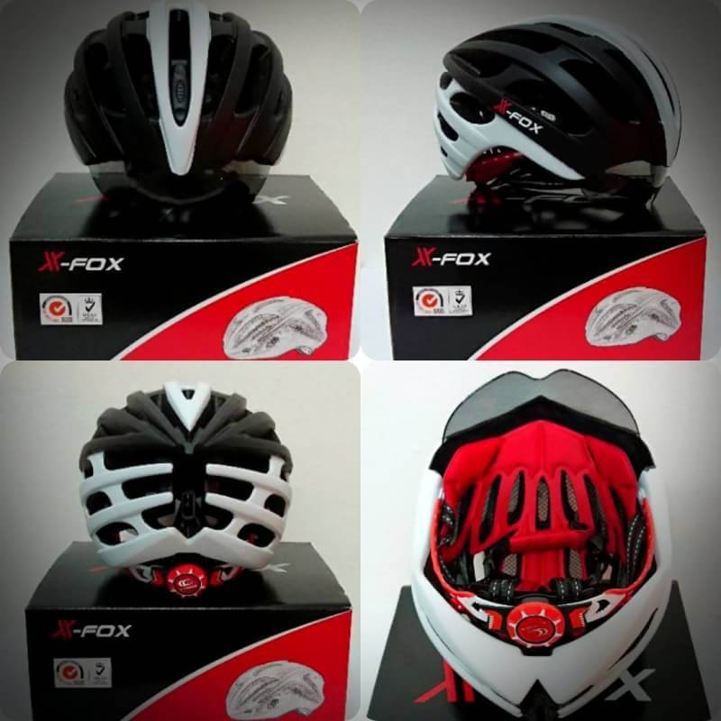 หมวกจักรยานมีแว่น X-FOX Aero TT Helmet,XF66