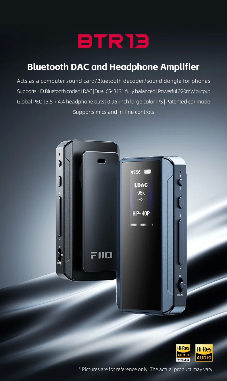 FiiO BTR13 Bluetooth DAC/AMP ชิป CS43131 x2 รองรับ LDAC, Dual Hi-Res ประกันศูนย์ไทย