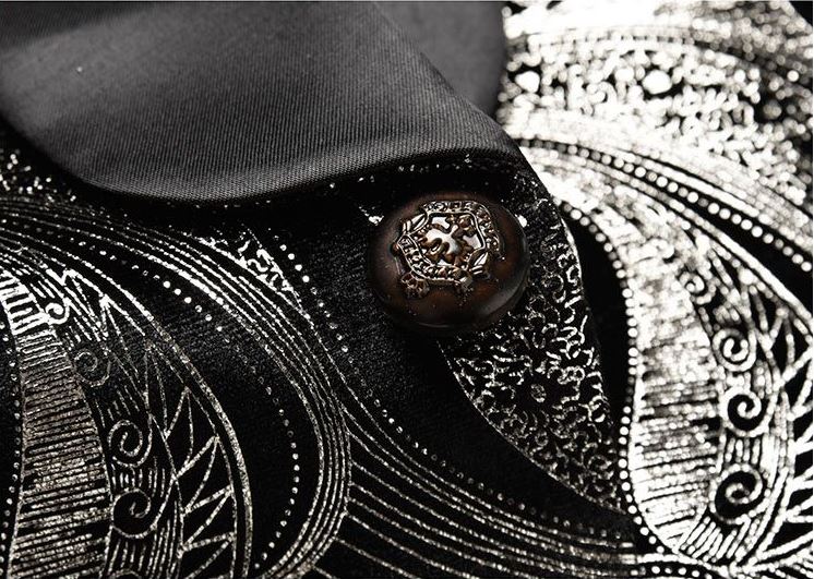 Pre-order ชุดสูทชาย ทักซิโด้ กระดุม2แถว แนวพิมพ์ลาย เนื้อผ้าดี