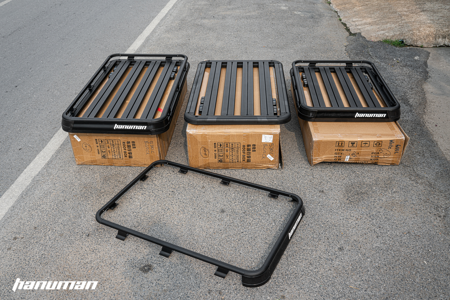 แร็คหลังคา 𝗛𝗔𝗡𝗨𝗠𝗔𝗡 𝗥𝗢𝗢𝗙 𝗧𝗥𝗔𝗬 (𝗕𝗔𝗦𝗞𝗘𝗧) วัสดุอลูมิเนียม มีไซส์ S, M, L ที่เก็บกระเป๋าเดิน