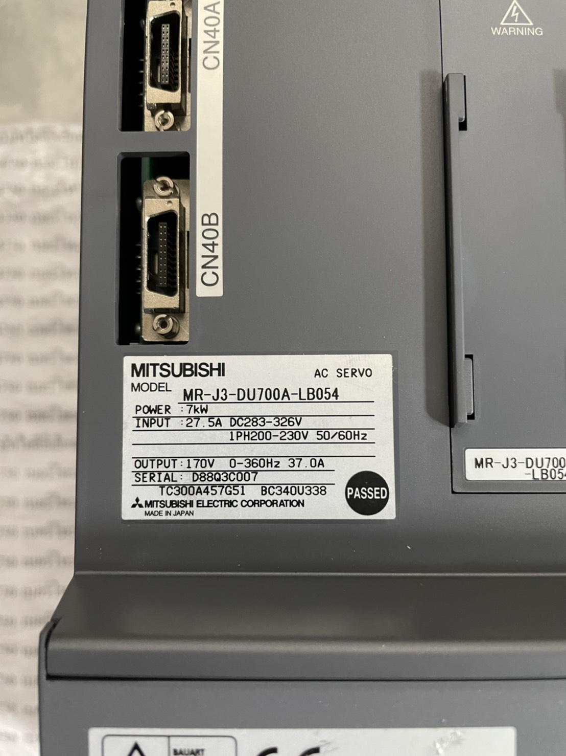 MR-J3-DU700A-LB054 SERVO DRIVE " MITSUBISHI "