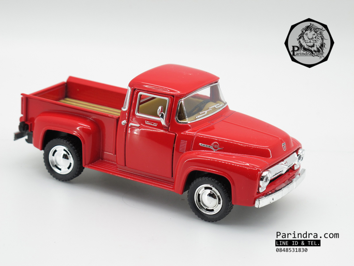 โมเดลรถเหล็กรถจำลอง Ford 1956 F-100 Pickup KT5385 อัตตราส่วน 1:38 สีแดง