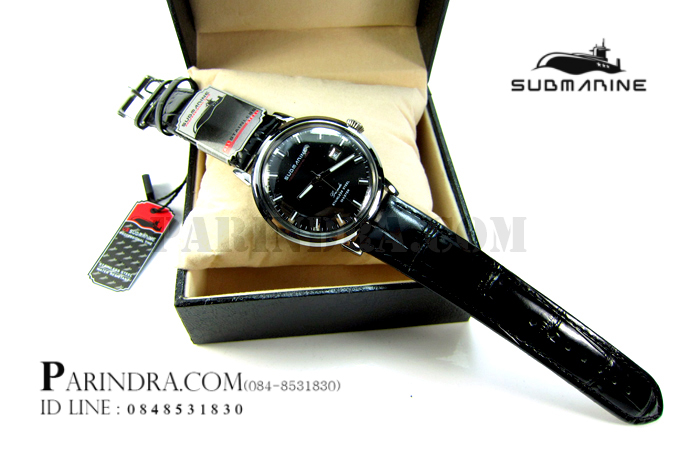 นาฬิกา US submarine รุ่น SUB201M สายหนังสีดำ-ดำ
