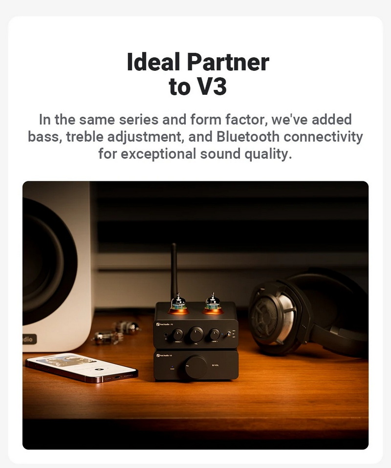 Fosi Audio P3 ปรีแอมป์หลอด 5654W x2 ปรับ Bass Treble ได้ สำหรับเครื่องเสียงบ้านหรือชุดหูฟัง ประกันศูนย์ไทย