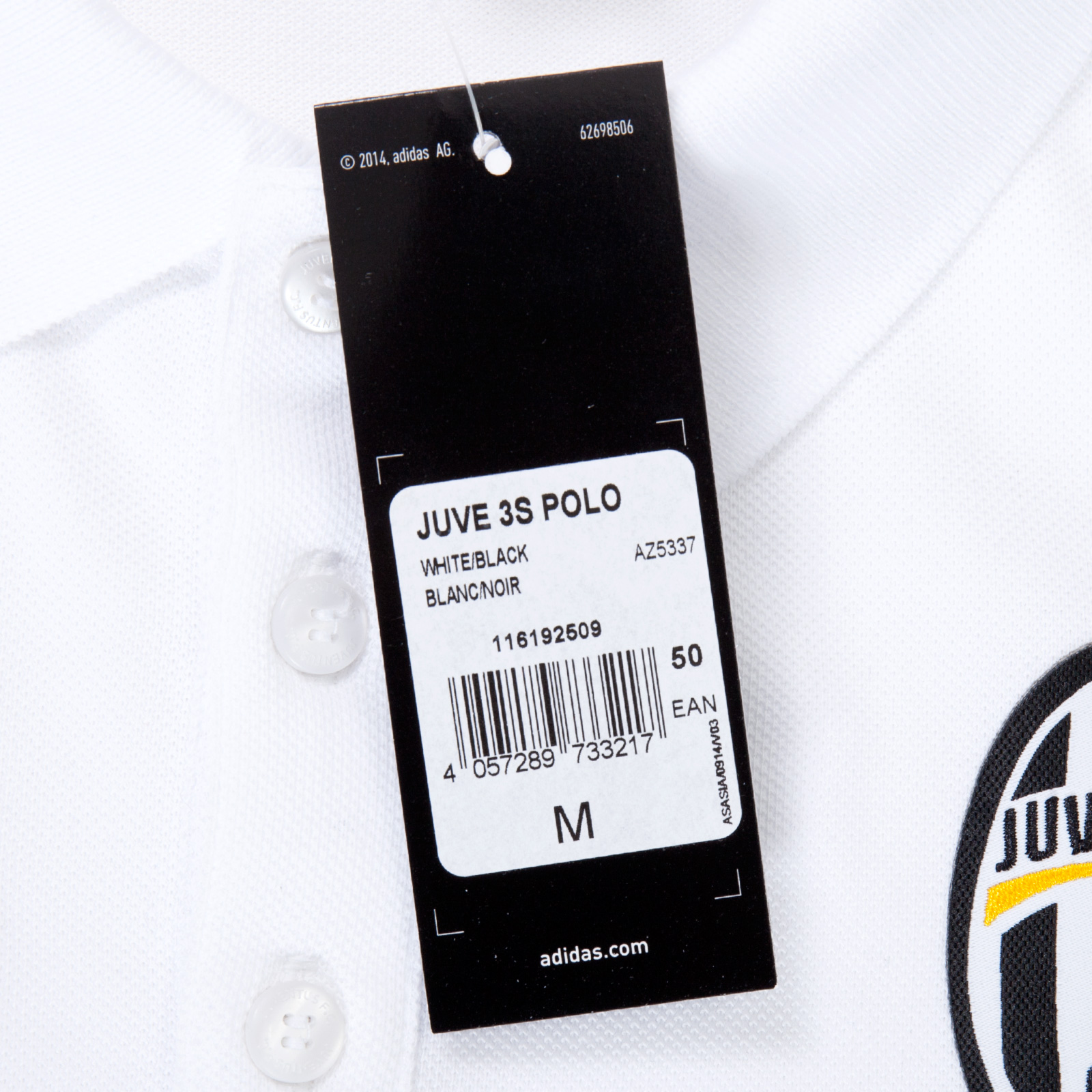 เสื้อโปโลยูเวนตุสของแท้ adidas Juventus 3 Stripe Polo White
