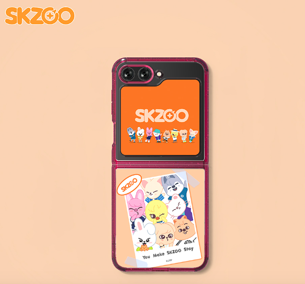 PRE. เคสมือถือ Galaxy Z Flip5 StrayKids #SKZOO ลายรวมสีส้ม (นำเข้าเกาหลี 14-25 วัน)