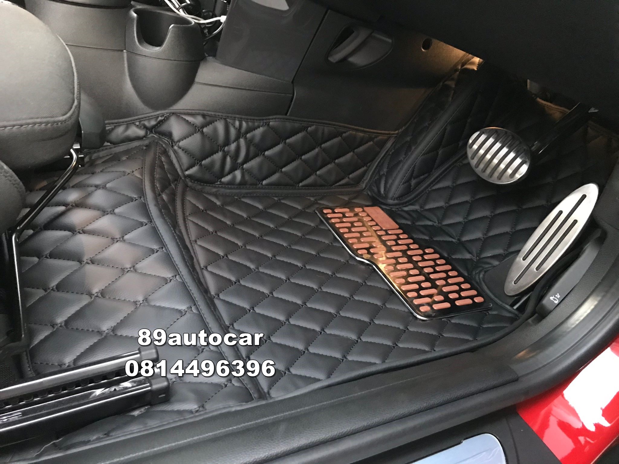 พรมรถยนต์ Mini Cooper F56 ปูพรม6D สีดำล้วน เข้ารูป