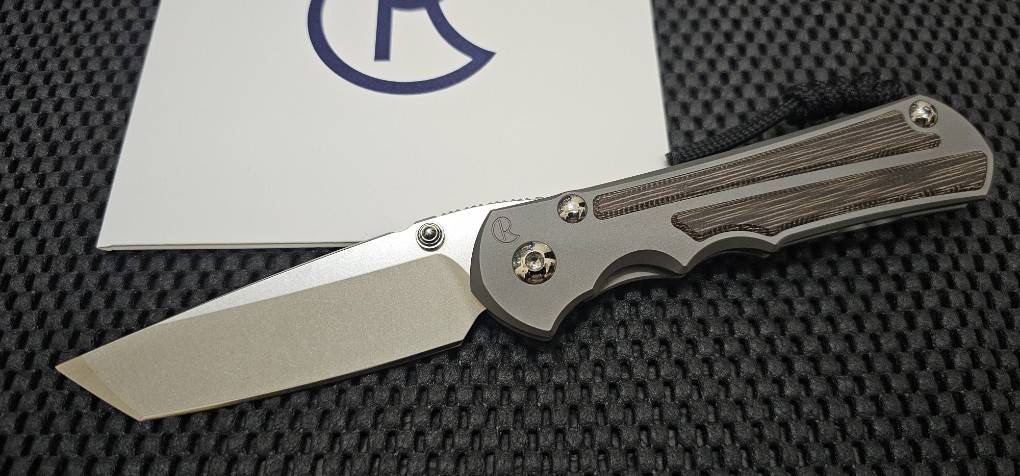 Chris Reeve Large Inkosi Inlay Tanto Natural Canvas Micarta Glass Blasted CPM MagnaCut