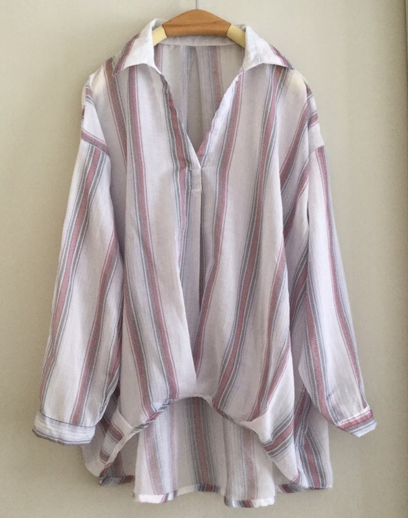 เสื้อผ้าฝ้ายนุ่มลายทาง