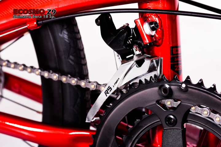 จักรยานพับ BACKER ECOSMO Z9 เฟรมอลู เกียร์ Sora 18 สปีด วงล้อ 20 นิ้ว 451