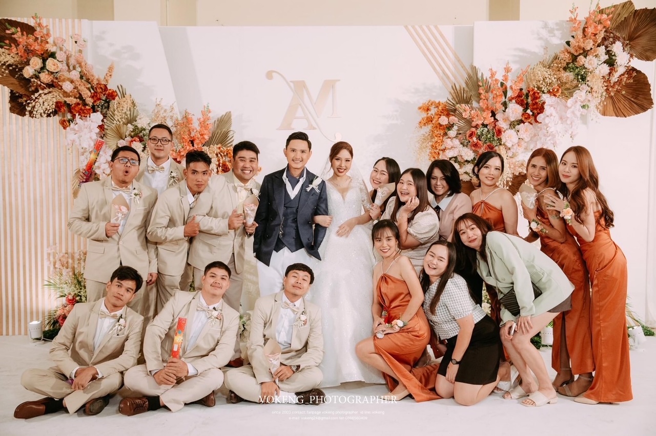 พร้อมเช่า ชุดสูทชาย สูทเพื่อนเจ้าบ่าว สีครีม เบจ Beige Brown (ไม่มีกั๊ก)