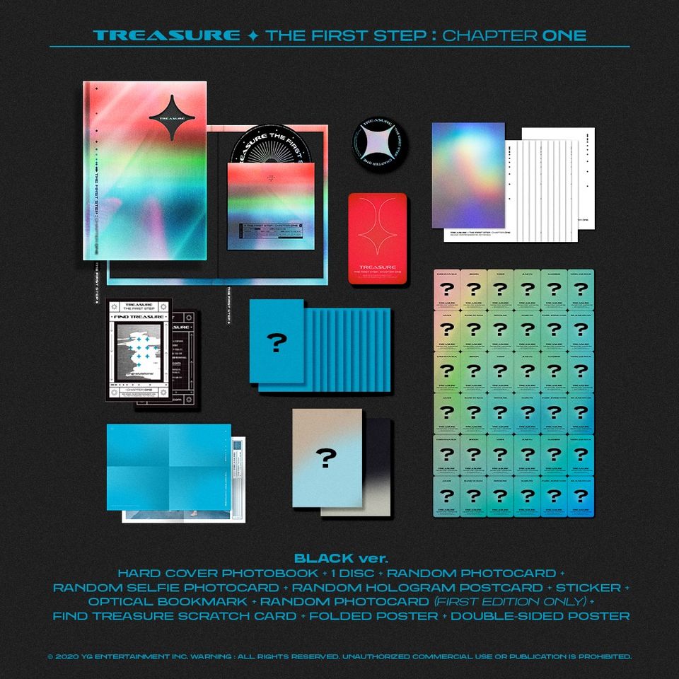 อัลบั้ม #TREASURE - Single Album Vol.1 [THE FIRST STEP : CHAPTER ONE] (BLACK Ver.) ไม่มีโปสเตอร์