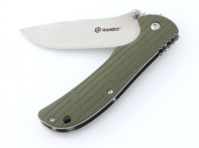 มีดพับ Ganzo กานโซ่ รุ่น G723 GR สีเขียวแก่ หนาถึก แข็งแกร่ง ของแท้ 100%