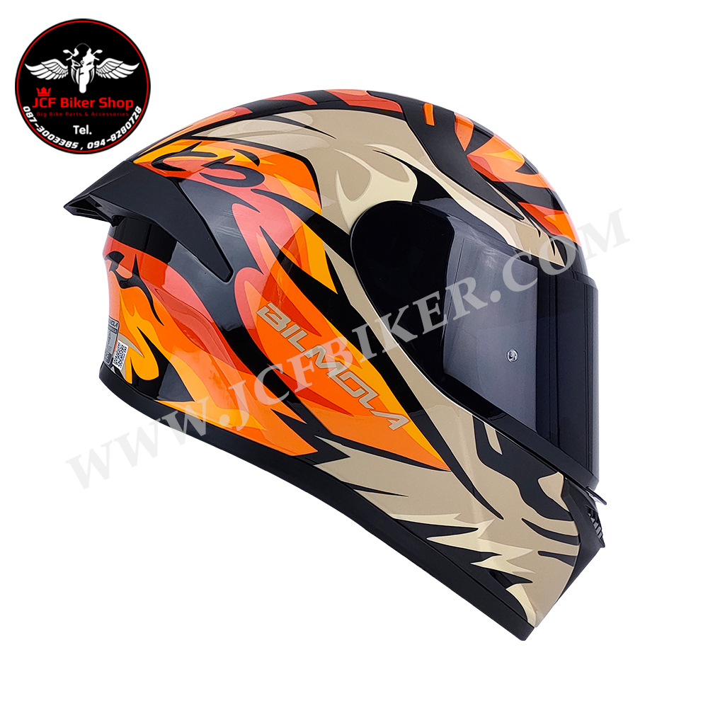 หมวกกันน็อคเต็มใบ หมวกกันน็อค Bilmola รุ่น Rapid RS ลาย TIGER (Glossy)