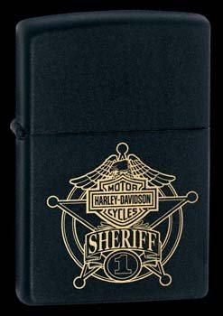 ไฟแช็ค Zippo แท้ ฮาร์เล่ นายอำเภอ "Zippo Harley Davidson SHERIFF" #Zippo 218 แท้นำเข้า 100%