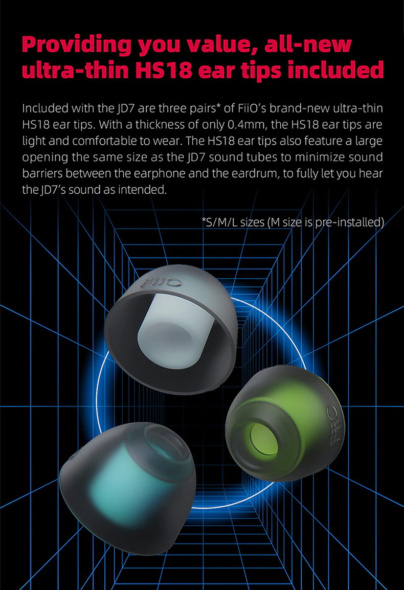 ขาย FiiO JD7 หูฟัง IEMs ไดรเวอร์ Dynamic รองรับ Hi-Res ประกันศูนย์ไทย