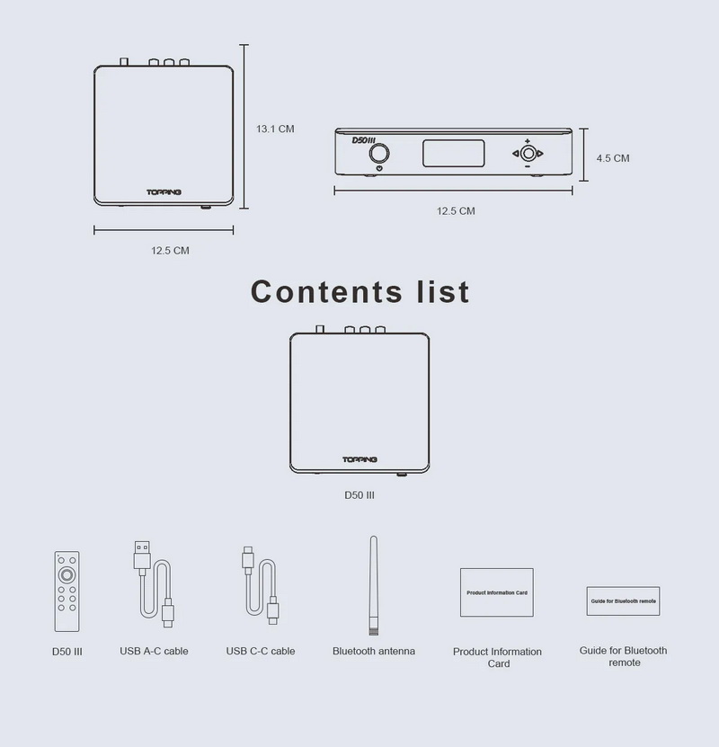 Topping D50III DAC ตั้งโต๊ะระดับ HiFi ชิป ES9039Q2M x2 รองรับ LDAC, Dual Hi-Res ประกันศูนย์ไทย