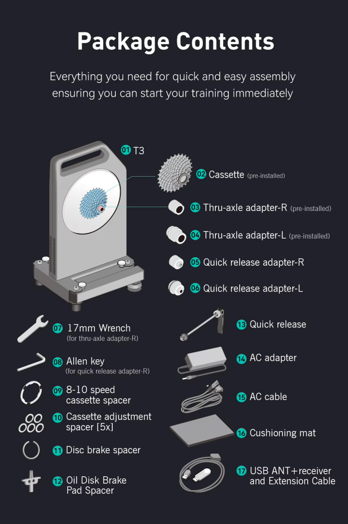 CYCPLUS T3 Smart Indoor Direct Drive Bicycle Trainer | Supports Shimano, SRAM 8-12 Speed