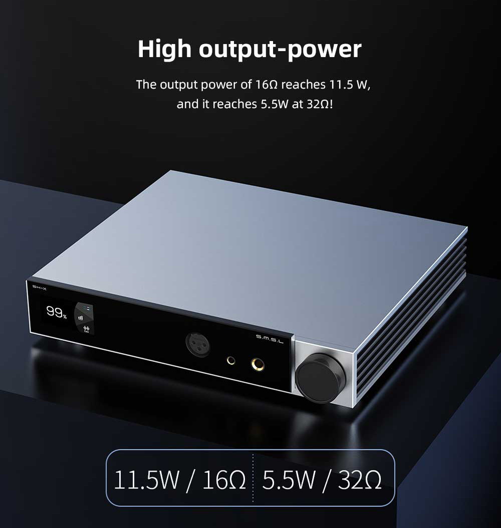 SMSL SH-X Headphone Amplifier ตั้งโต๊ะ กำลังขับสูง รองรับ Hi-Res ประกันศูนย์ไทย