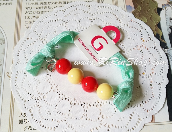 Aznavour /GRAIN DE BEAUTE ยางรัดผมเซลลูโลสลูกกวาดโทนพาสเทล