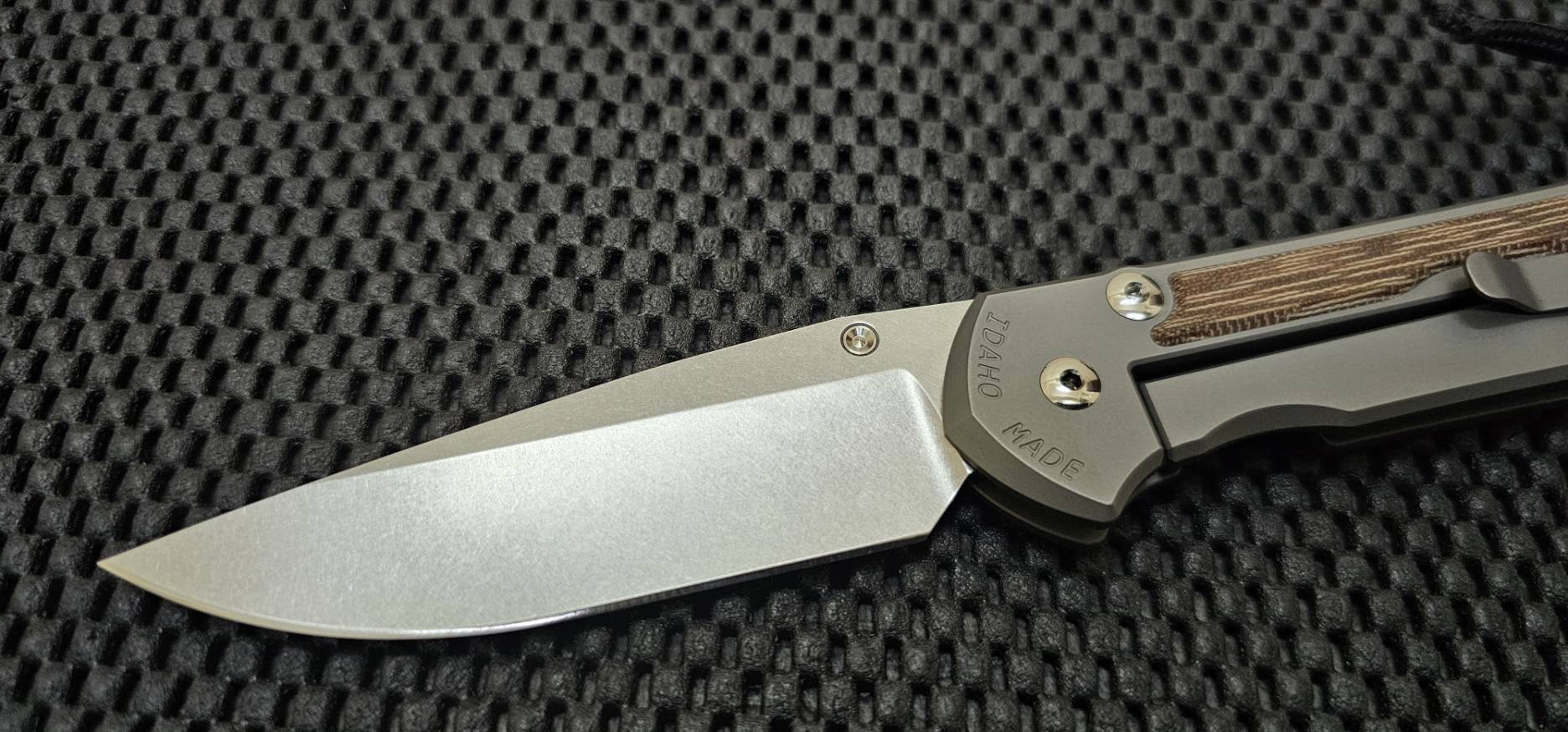 Chris Reeve Large Sebenza 31 Left Hand Natural Micarta Glass Blasted(มือซ้าย)