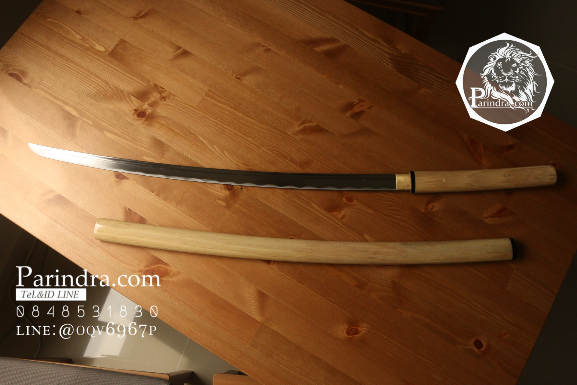 ขายดาบซามูไร คาตะนะ Katana ไว้ฝึกฟันดาบ แข็งแรงทนทาน ปลอกลายเนื้อไม้ขัดมัน