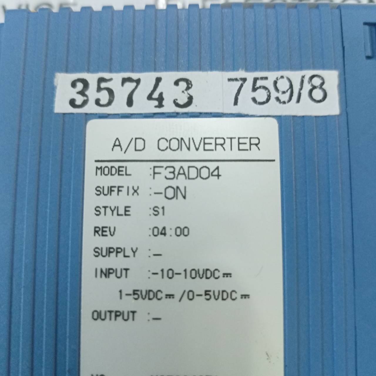 F3AD04 PLC " YOKOGAWA "