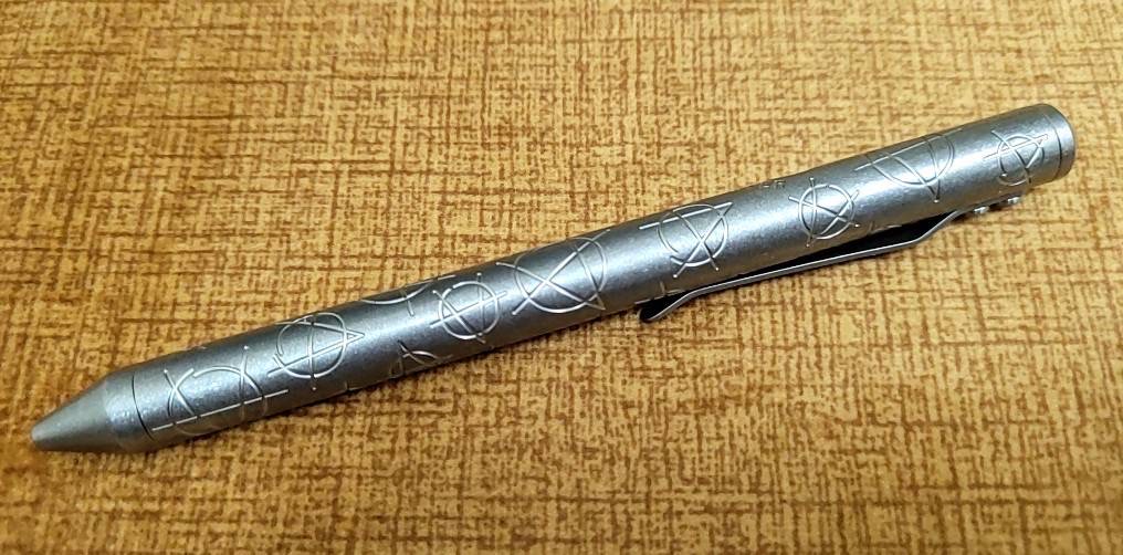 Fellhoelter TiBolt Pen - Titanium Tumbled Anarchy