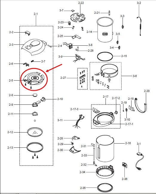 ฝาปิดล่างกระติกน้ำร้อน ชาร์ป (SHARP) KP-Y32P, KP-D32P, KP-D40P, KP-Y40P Pn.3H109 (แท้)